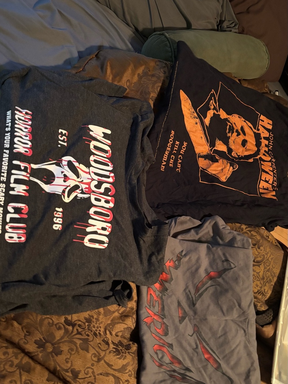 3 Mens Large Halloween Horror T Shirts Michael Myers Ghostface Pumpkin